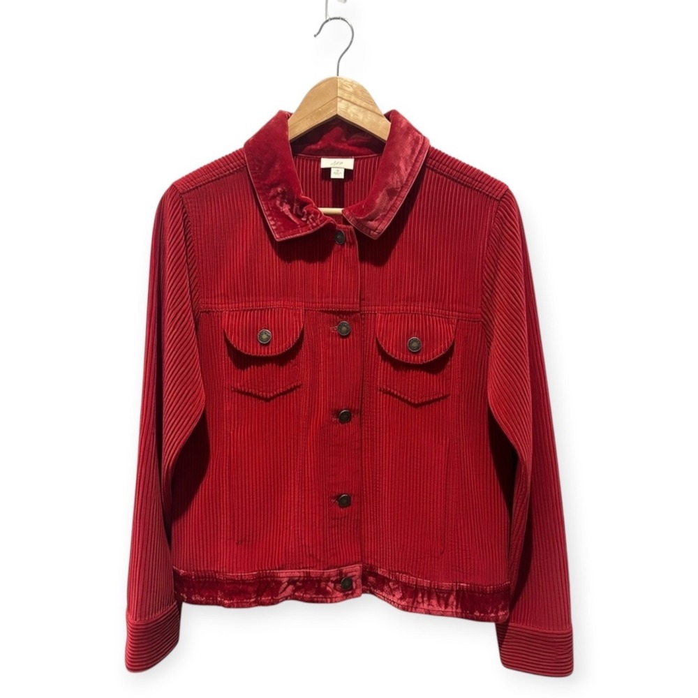J. Jill Corduroy Jacket Red Small Women